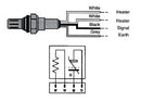 Oxygen Sensor 4 Wire Universal Planar post cat